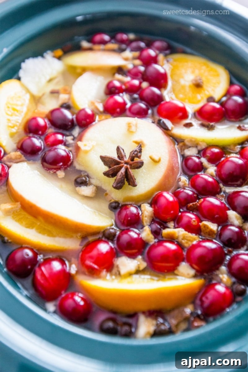 Ginger Mulled White Wine 4 This mulled white wine with ginger peaches and pears is so delicious and easy!