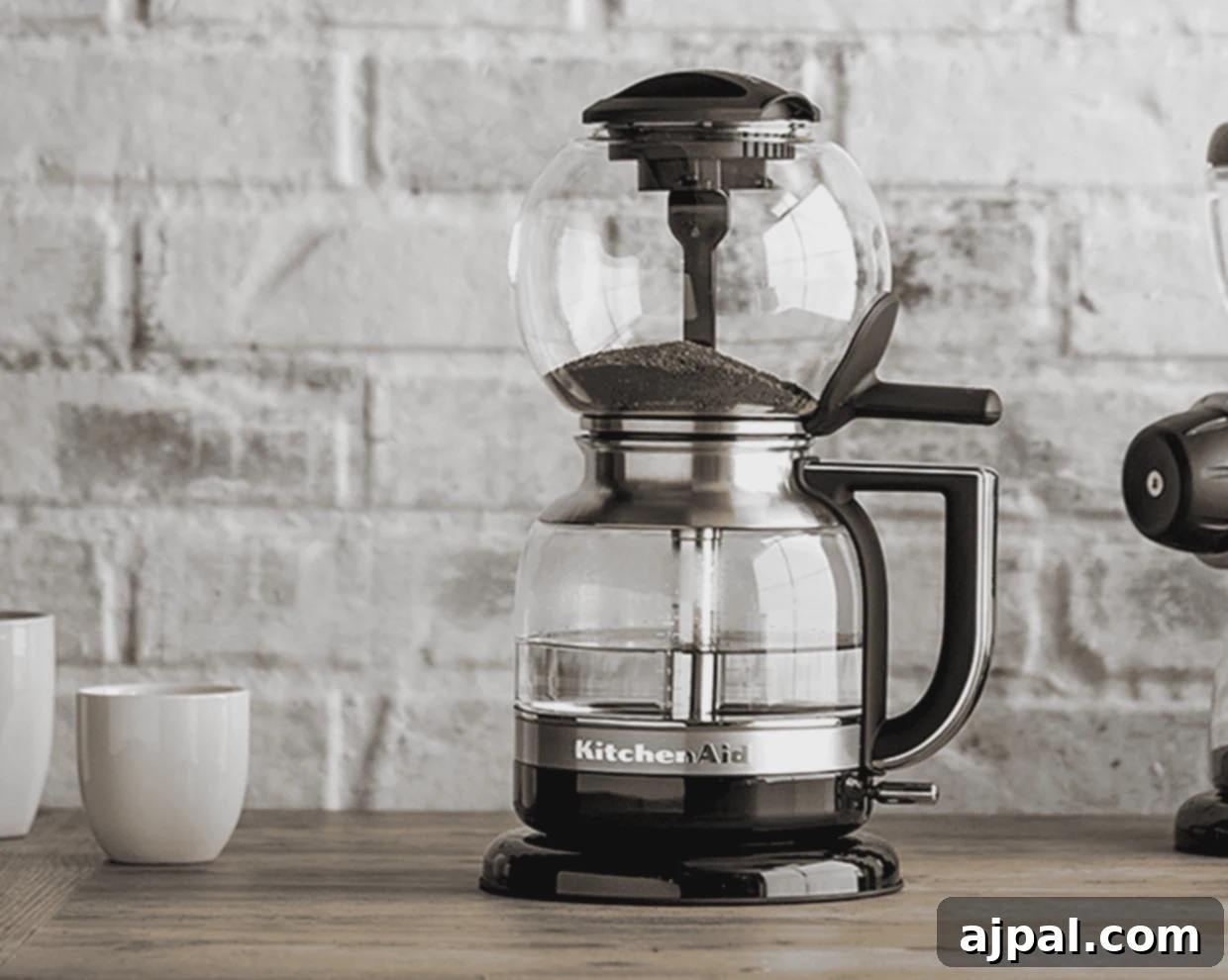 Coffee-Infused Bread Pudding 6 The sophisticated KitchenAid Siphon Brewer, designed to simplify the art of siphon coffee making for home users.