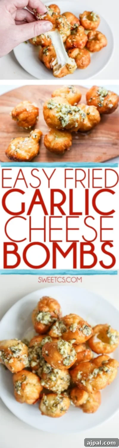 Crispy Garlic Cheese Blasts 8 These garlic cheese bombs are so delicious and easy- perfect for parties or the big game!