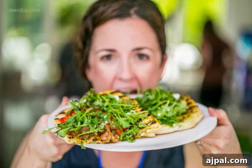 DIY Flatbread Pizza Party My Culinary Adventure with Tiffani Theissen 15 A freshly baked, delicious flatbread pizza, ready to be served.