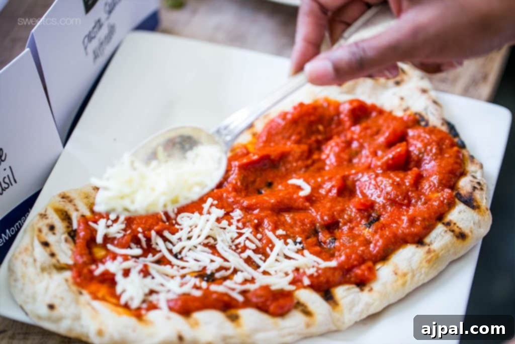 DIY Flatbread Pizza Party My Culinary Adventure with Tiffani Theissen 19 A perfect setup for a make-your-own flatbread dinner party, encouraging guest interaction and delicious customization.