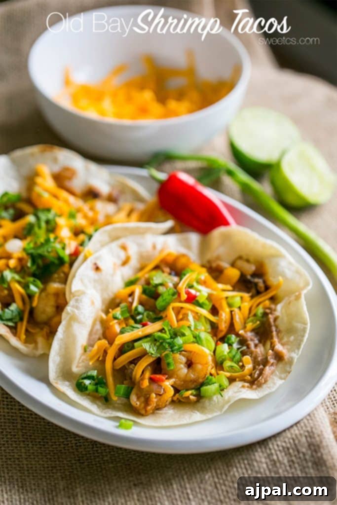 Zesty Old Bay Shrimp Fajita Tacos 9 Old shrimp tacos.