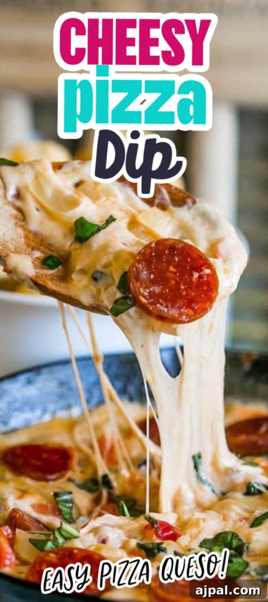 Cheesy Pepperoni Pizza Dip.