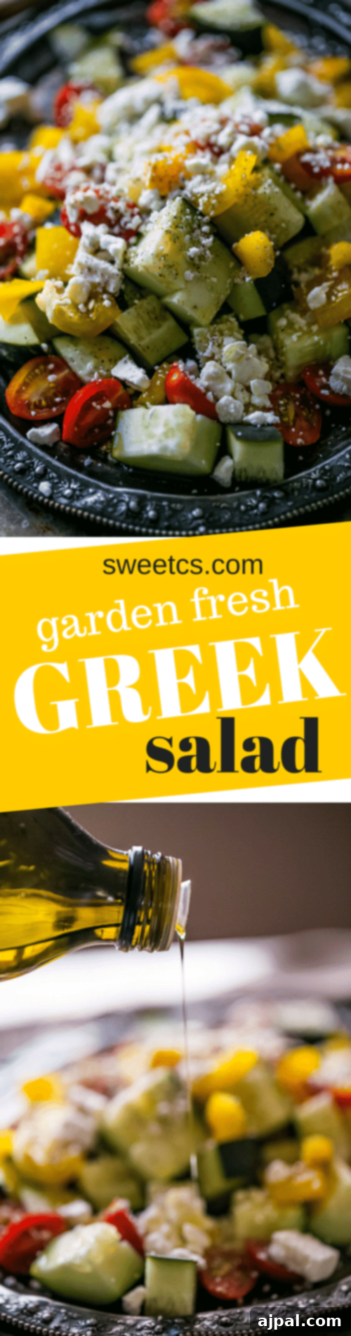 garden fresh greek salad - my summertime favorite! 