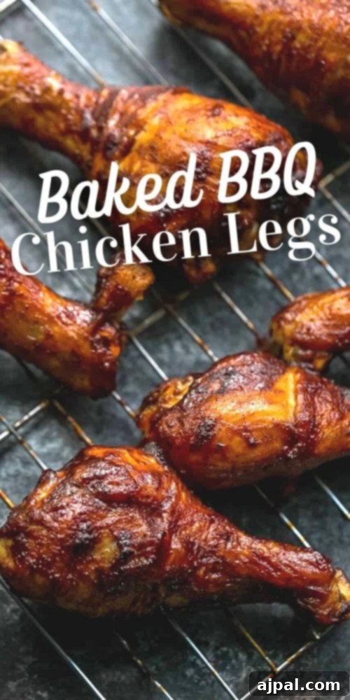 Crispy BBQ Chicken Drumsticks 12 picture of chicken leg on a baking sheet, ready to be served