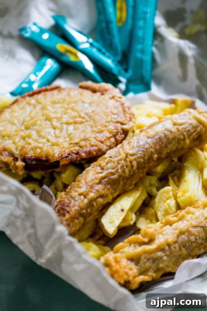 Deep Fried Sausage and Hamburger from Leo Burdocks, Dublin - Unique Fried Delights