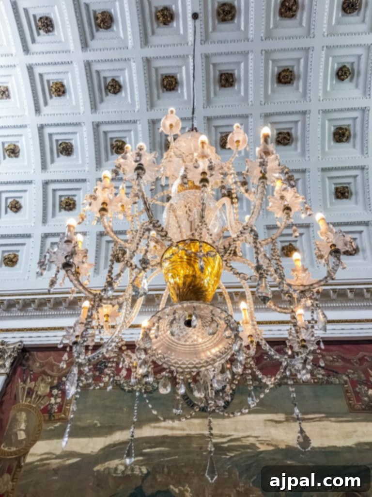 Dublin Awaits Top Reasons and Essential Experiences 21 An ornate chandelier illuminating the historic House of Lords room inside the Bank of Ireland building, Dublin.