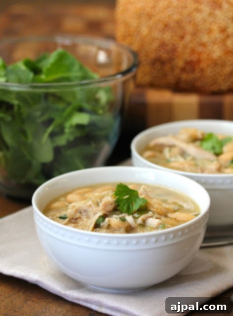 30 Cozy Slow Cooker Soups for Fall 9 Slow Cooker White Bean and Chicken Chili, a creamy and flavorful twist on traditional chili