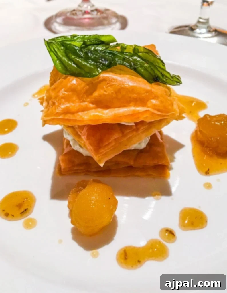 delicate puff pastry dessert with cream filling