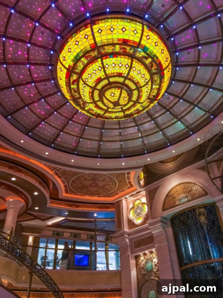 Grand Piazza, the central hub of Ruby Princess