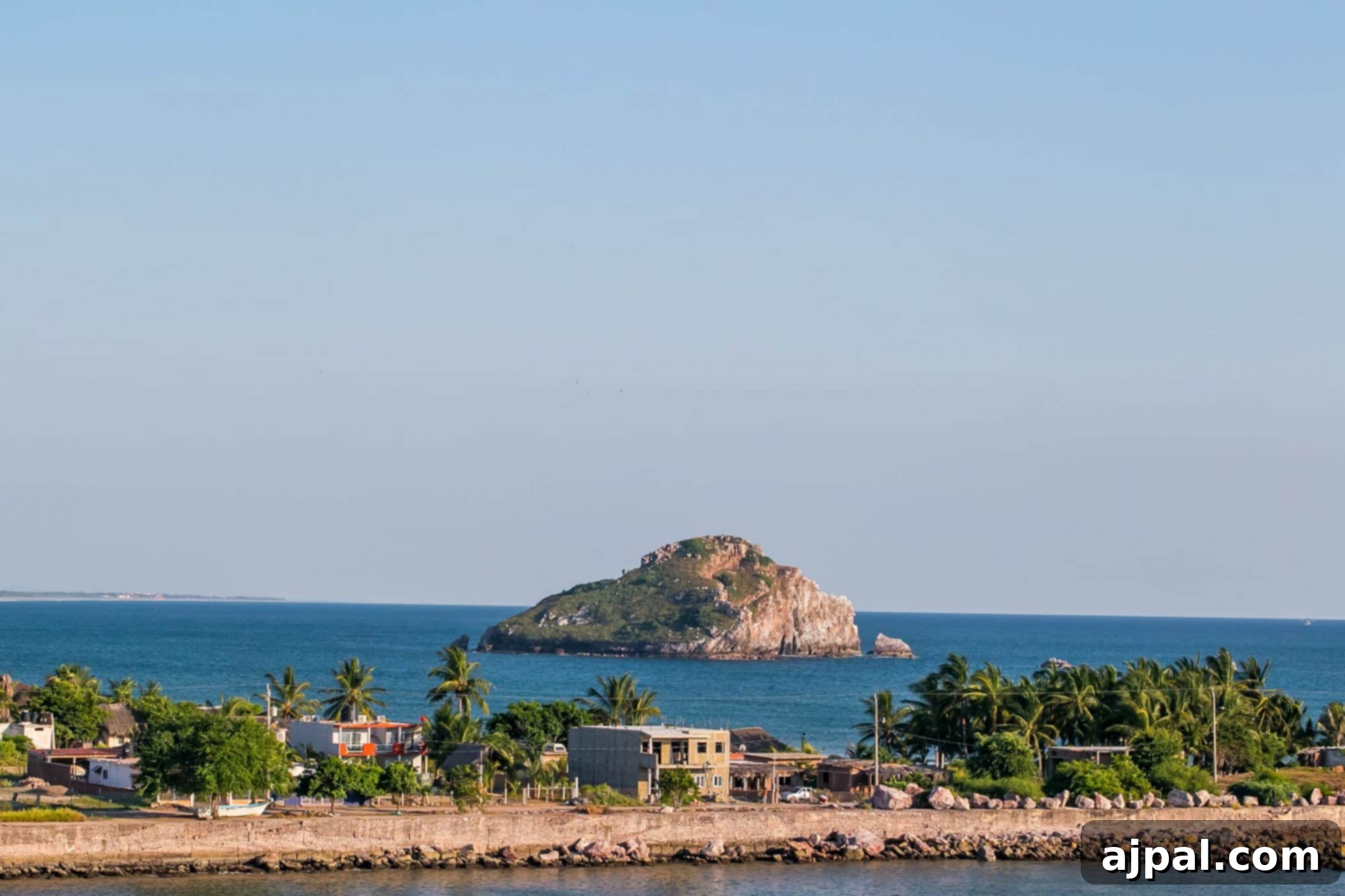 Mazatlan Magic from the Ruby Princess 3 island and penninsula with trees and buildings