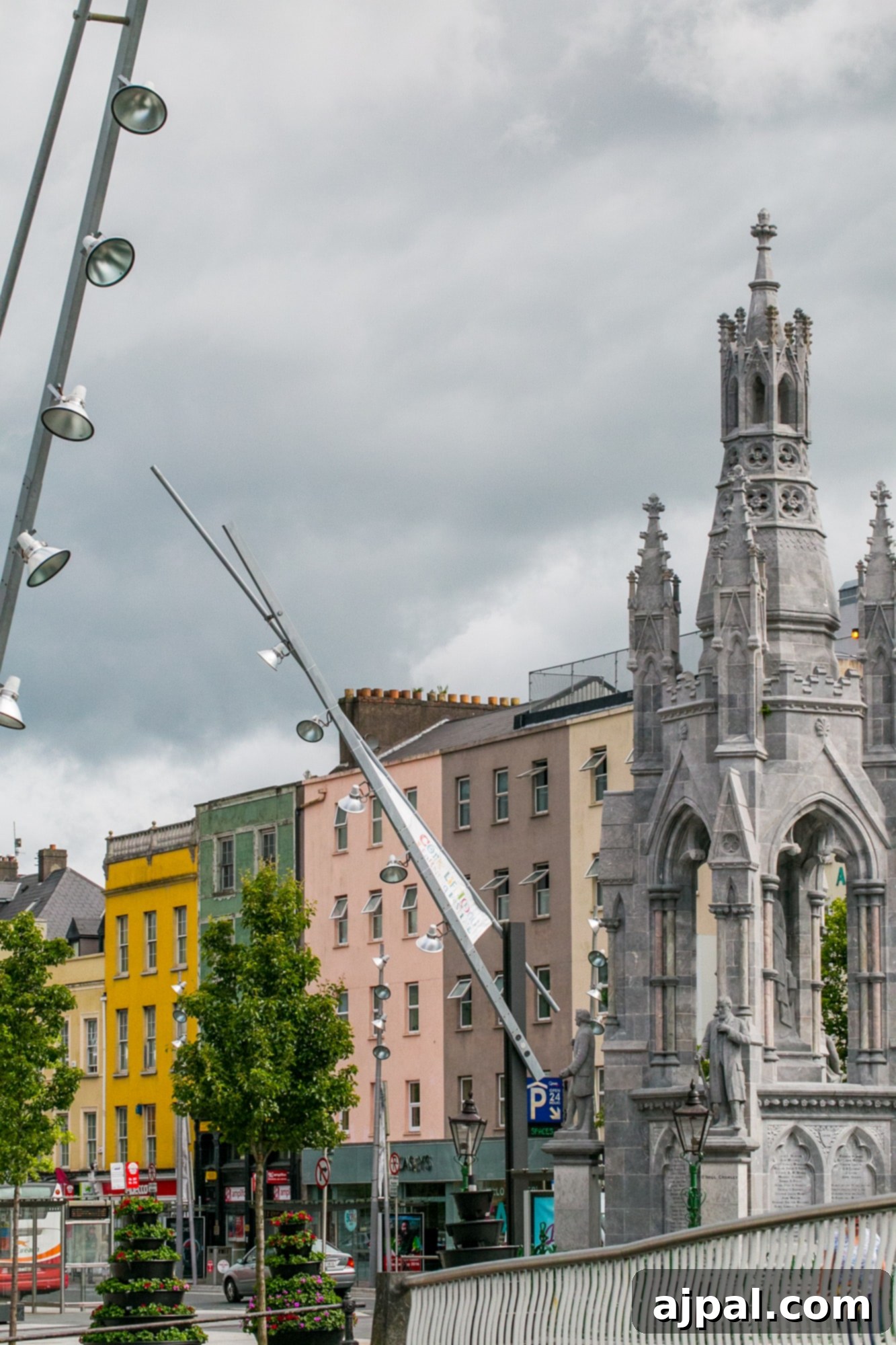 Vibrant Cork city along the River Lee, showcasing its unique Irish charm and historical architecture.