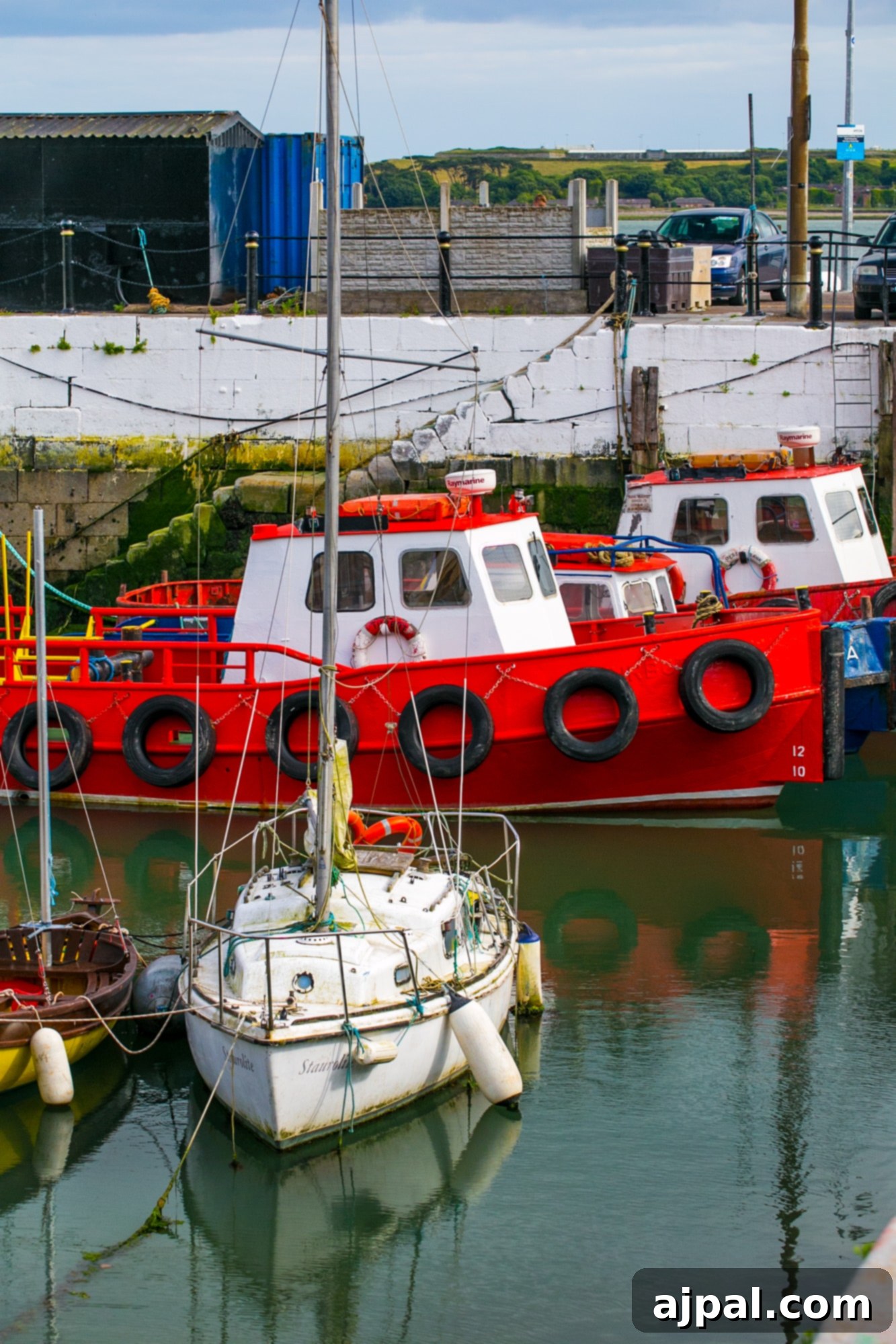 Cobh Ireland Historic Port 13 A tugboat entering the harbor in Cobh, Ireland