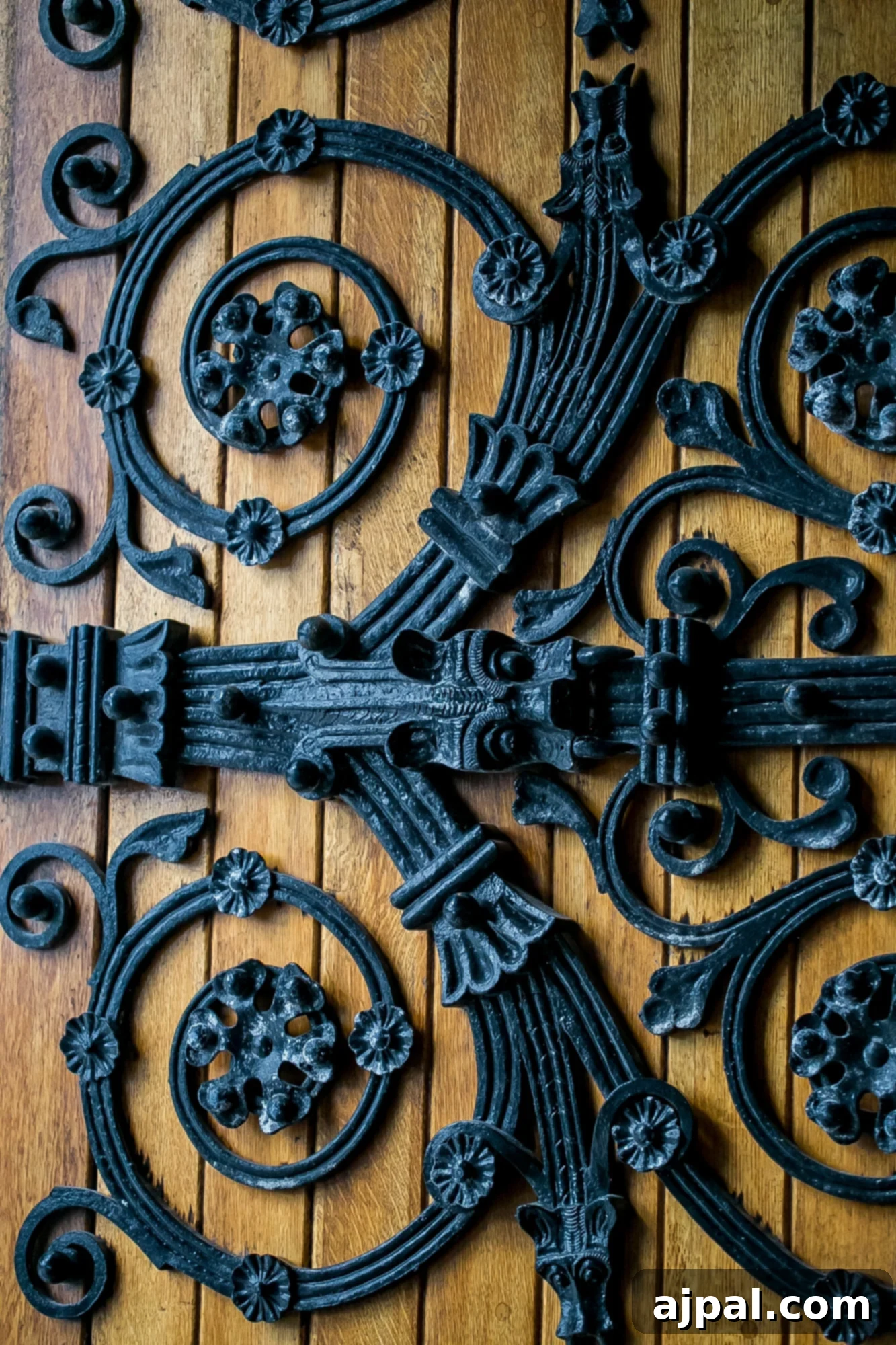 Cobh Ireland Historic Port 8 Ornate door of St. Colman's Cathedral in Cobh, Ireland