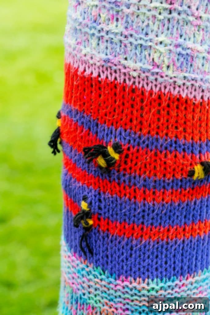 yarn bomb tree, blarney castle ireland