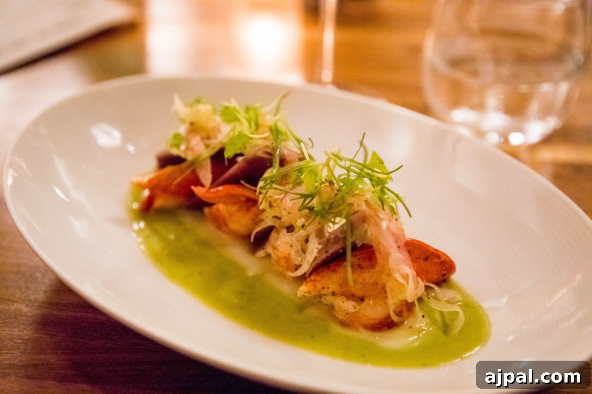 San Francisco: Your 2-Day Adventure 7 Lobster ceviche with green sauce on a plate