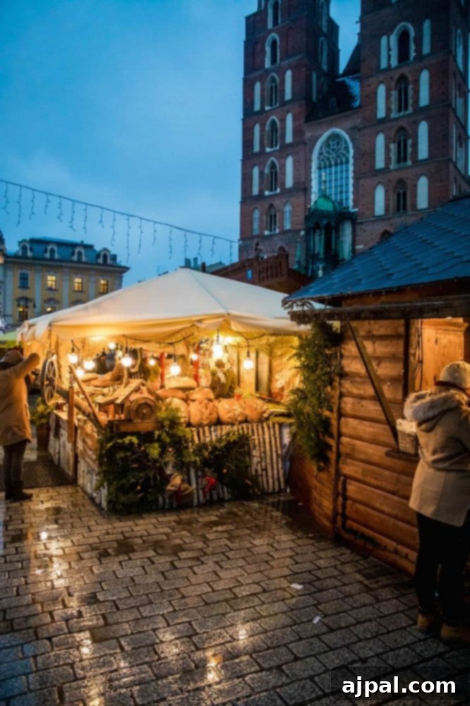 Krakow Christmas Market in Poland.