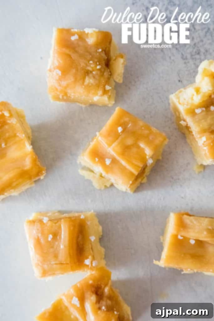 Decadent Dulce De Leche Cake Batter Fudge 4 creamy caramel colored fudge laid out