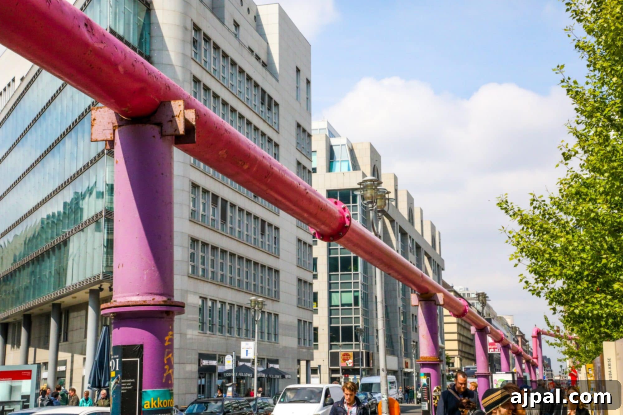 A prominent Berlin city guide featuring a towering building in the background.