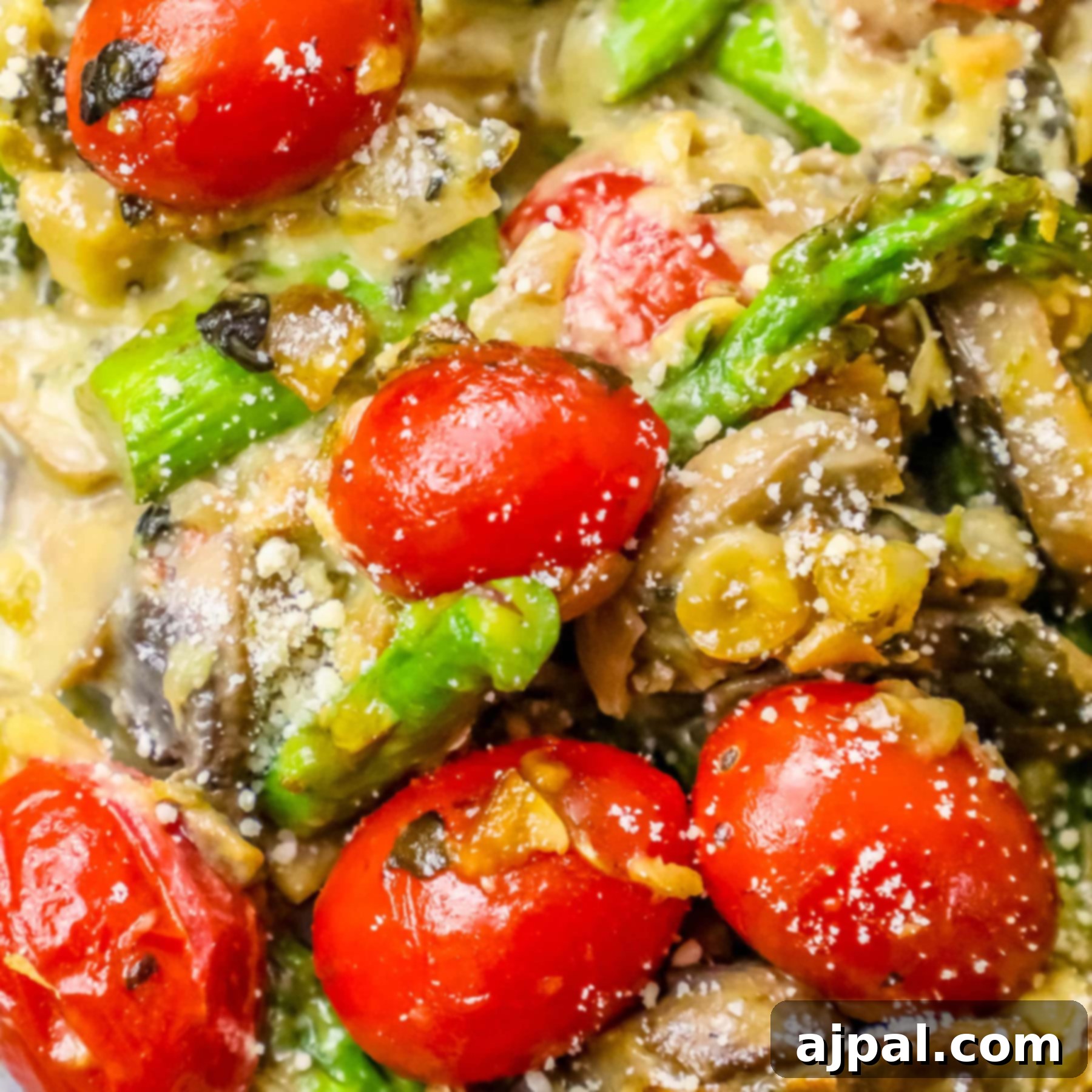 A close up of mushrooms and tomatoes in a white bowl.