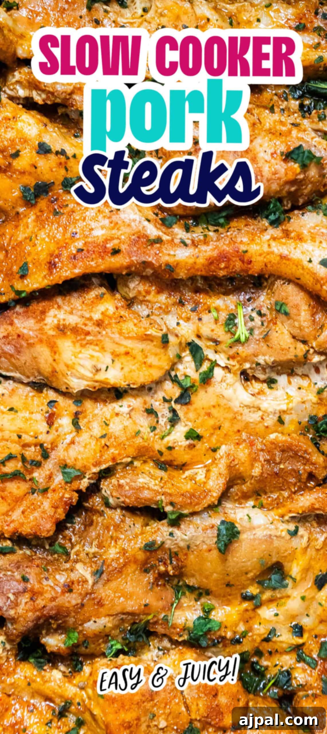 Fall-Apart Tender Crock Pot Pork Steaks 10 Learn how to cook delicious pork steaks in the slow cooker with this easy and savory slow cooker pork steak recipe.
