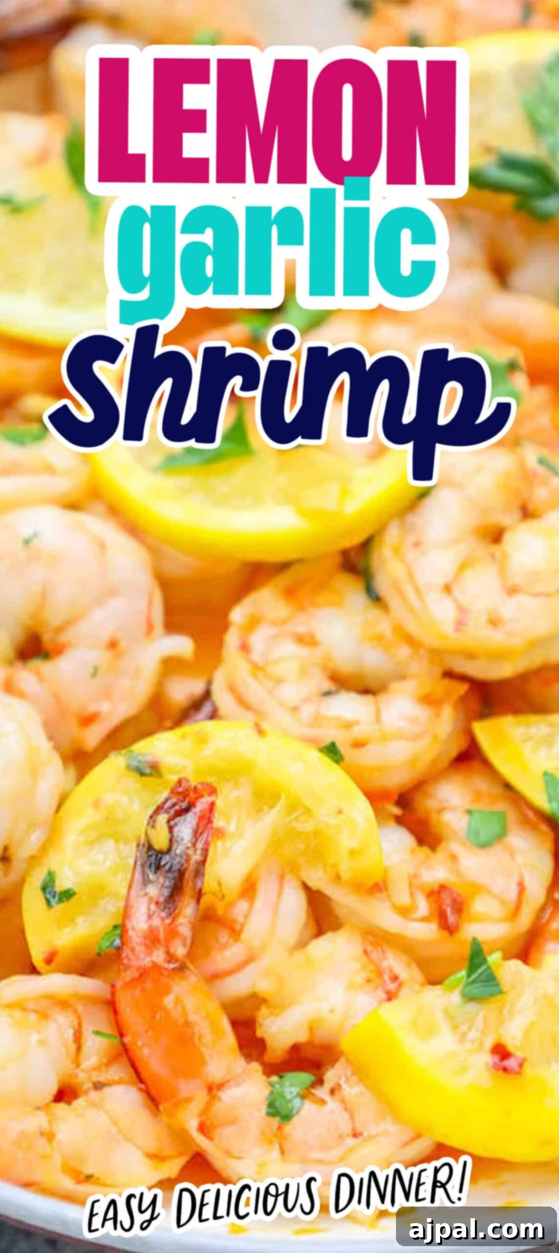 Sizzling Lemon Garlic Shrimp 7 Easy lemon garlic butter shrimp served on a white plate with fresh herbs.