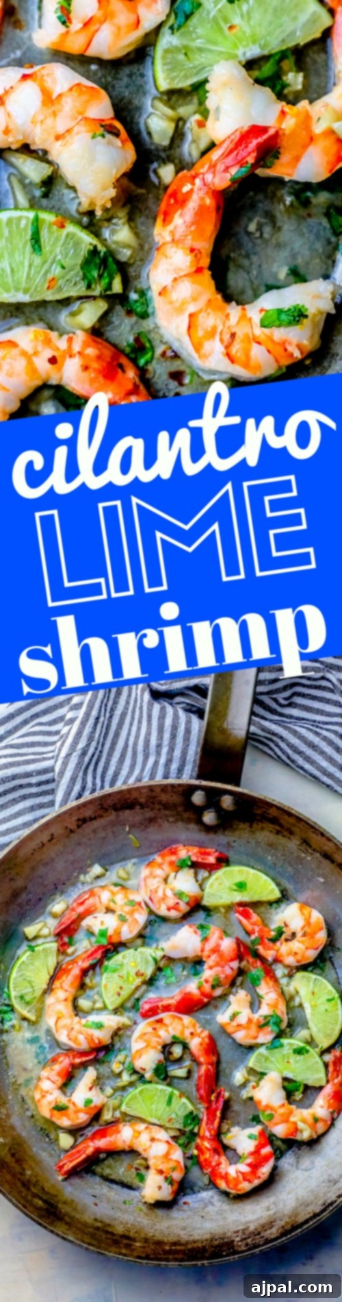 Effortless Cilantro Lime Shrimp 5 shrimp, limes, and cilantro in a pan