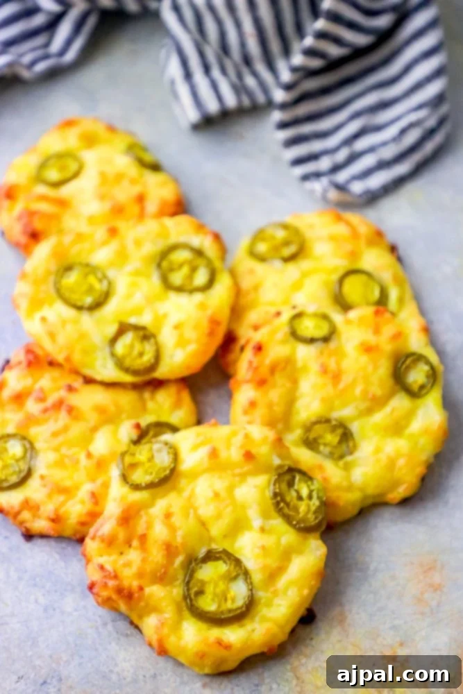 4 Ingredient Keto Jalapeno Cheese Loaf 2 A enticing pile of golden-brown keto jalapeno cheese breads, perfectly baked and ready to enjoy.