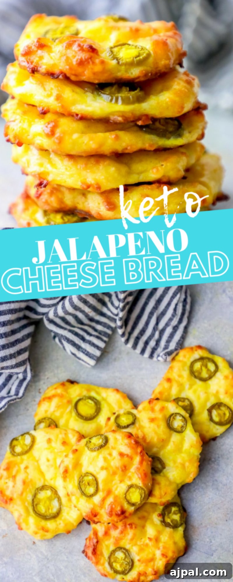 4 Ingredient Keto Jalapeno Cheese Loaf 8 A large pile of keto jalapeno cheese breads, perfectly golden and ready to be served.