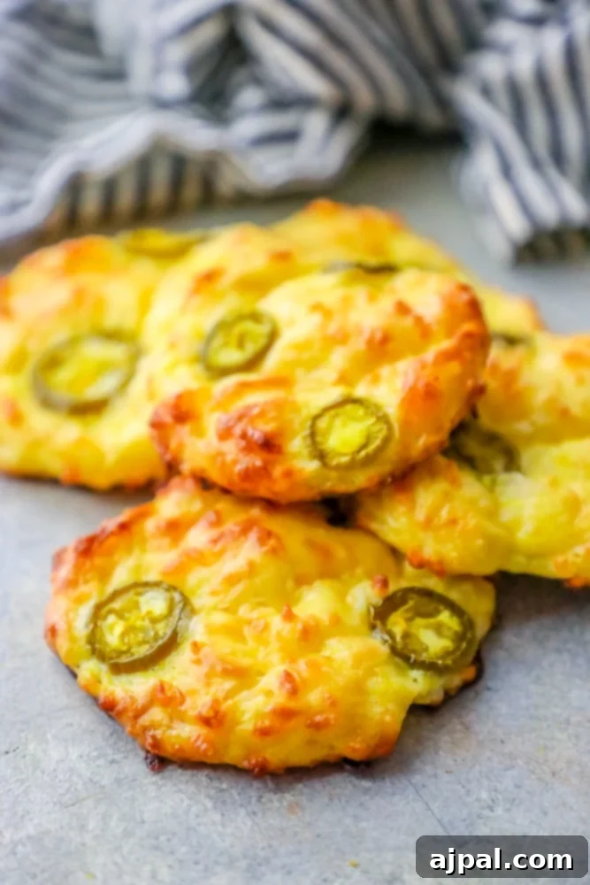 4 Ingredient Keto Jalapeno Cheese Loaf 4 A vibrant display of cheesy jalapeno cloud bread arranged artfully on a blue background, showcasing its low-carb appeal.