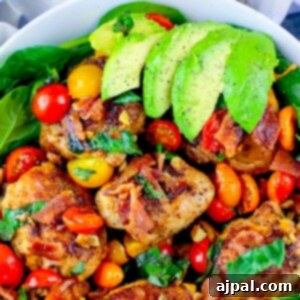 Ultimate B.L.A.T Chicken Thigh Salad 8 Chicken salad with avocado.