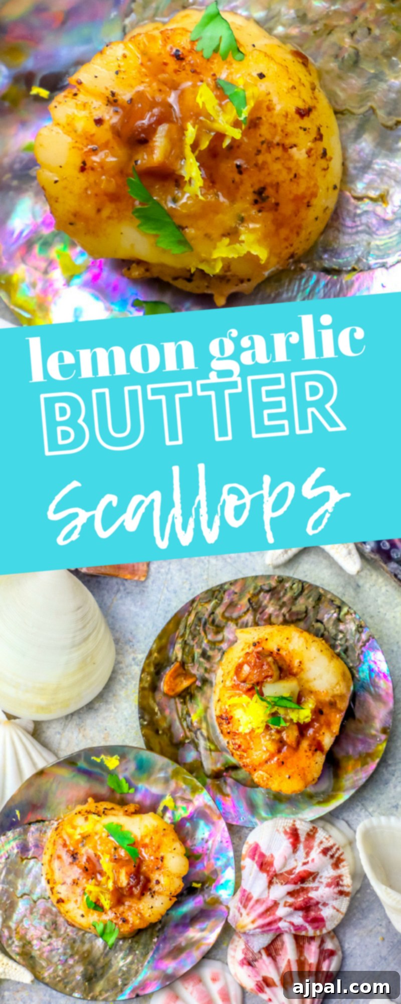 A vibrant plate of lemon garlic butter scallops, perfectly cooked and ready to serve.