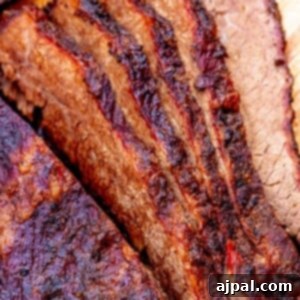 sliced smoked brisket