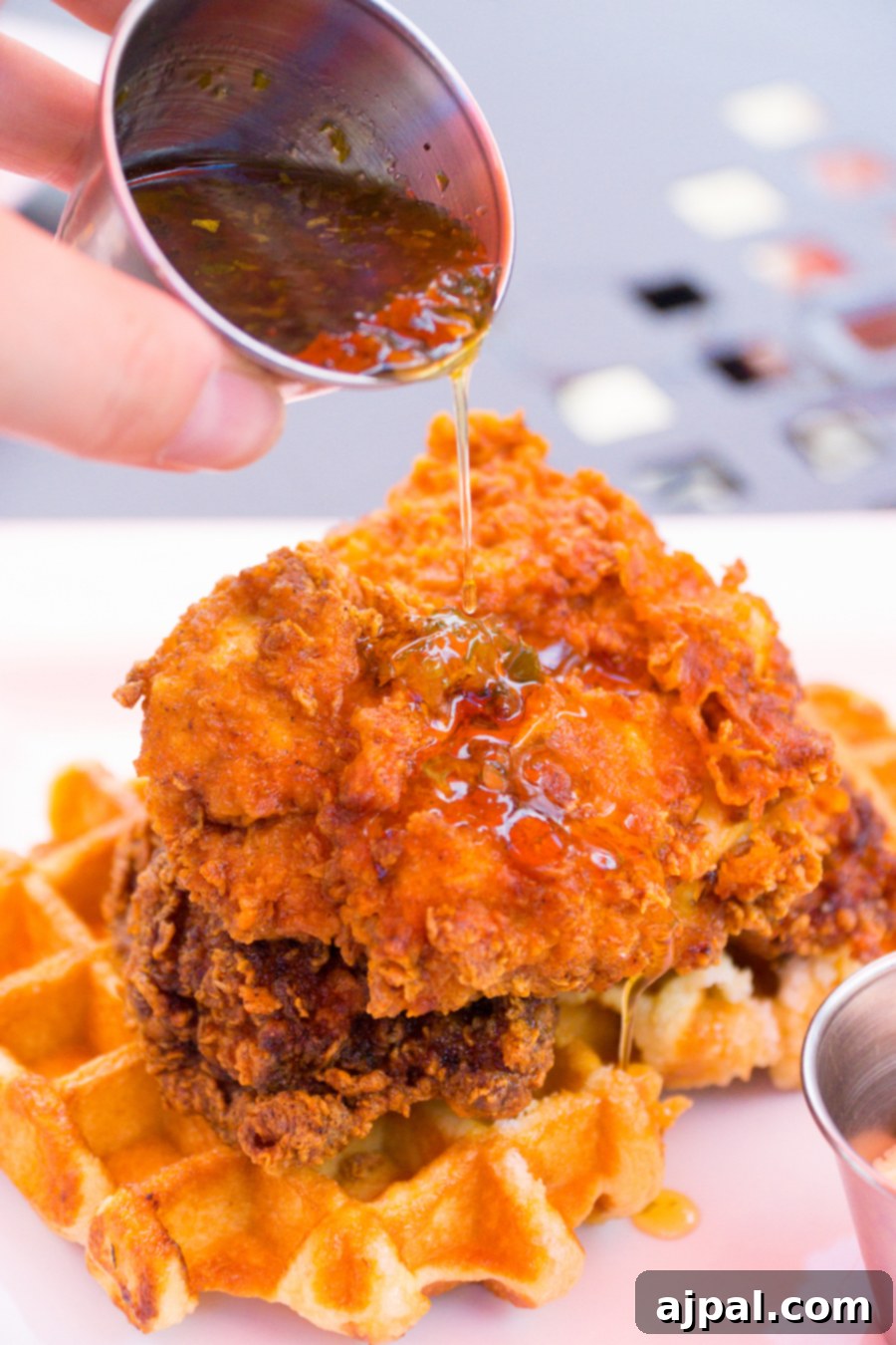Discover Kansas City: 10 Unforgettable Experiences 21 Delicious chicken and waffles with sauce drizzled, a popular brunch dish in Kansas City