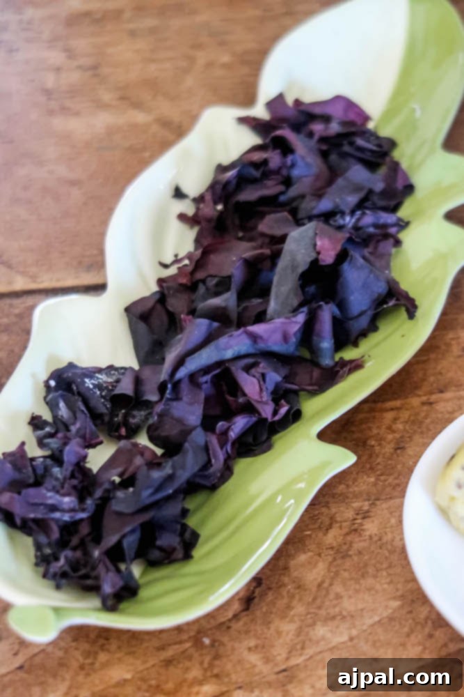 A dish of vibrant purple cabbage, perhaps a component of a local Irish tasting experience.