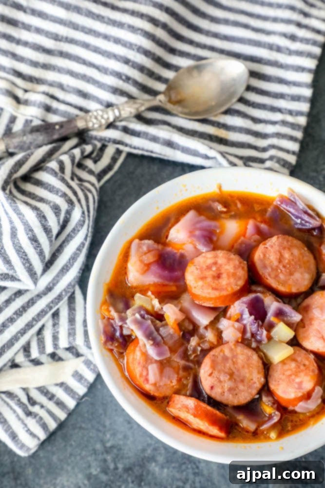 bowl with cabbage, sausage, and celery in it
