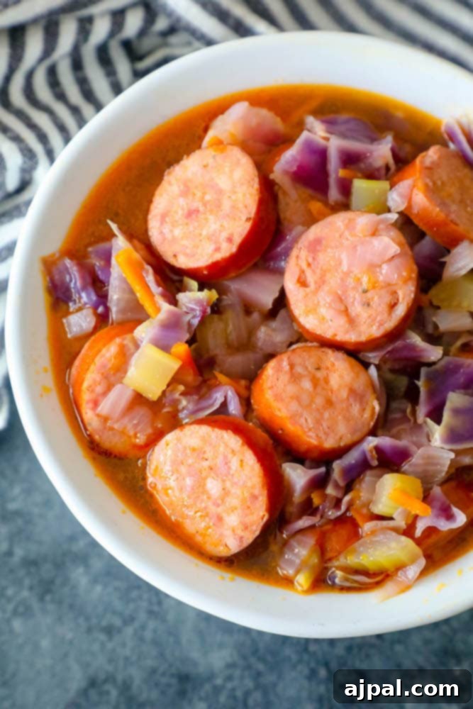 bowl with cabbage, sausage, and celery in it