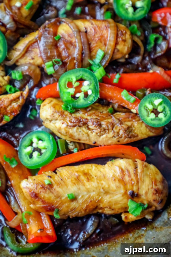 chicken, onions, peppers, and jalapenos in a pot together