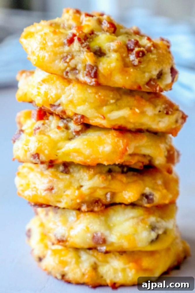Easy keto ham and cheese rolls stacked on top of each other.