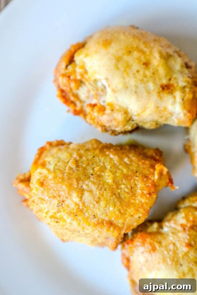 Crispy Adobo Air Fried Chicken Thighs 6 Crispy Keto Adobo Air Fried Chicken Thighs on a plate with vibrant garnishes