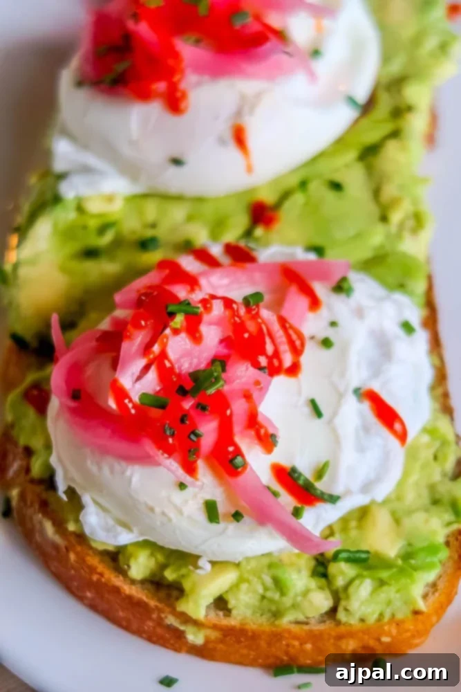 Avocado toast with poached eggs and radishes, a perfect breakfast to start your day in the Santa Ynez Valley.