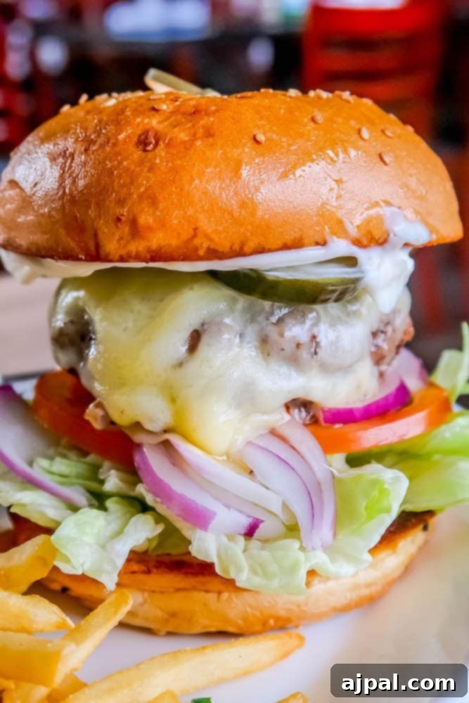 A Perfect Day in the Santa Ynez Valley: A burger with fries and onions served at a winery in Sideways California.