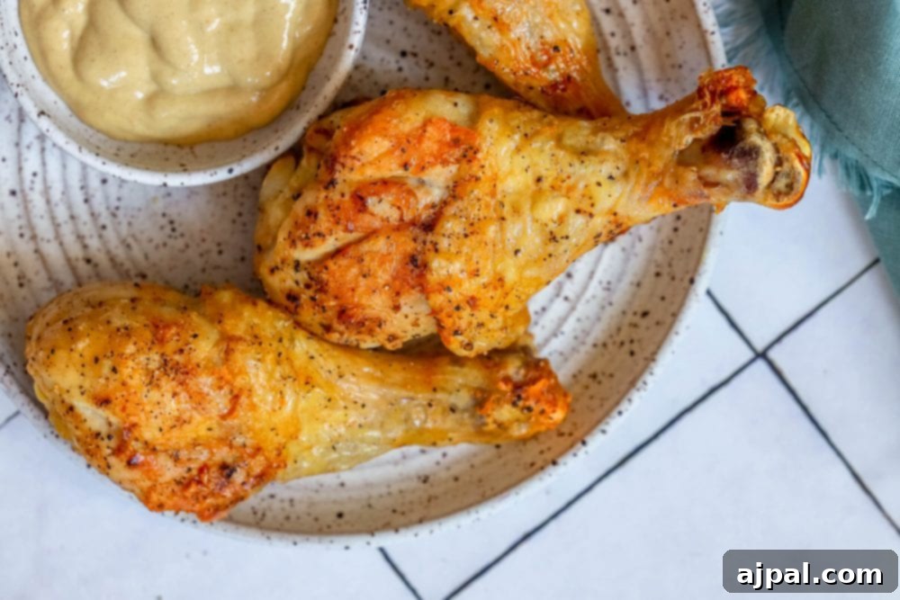 picture of chicken drumsticks on a white plate