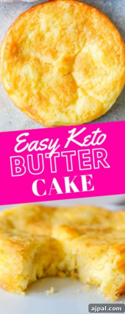 A beautifully sliced easy keto butter cake, showcasing its moist texture and golden-brown crust, ready for enjoyment.