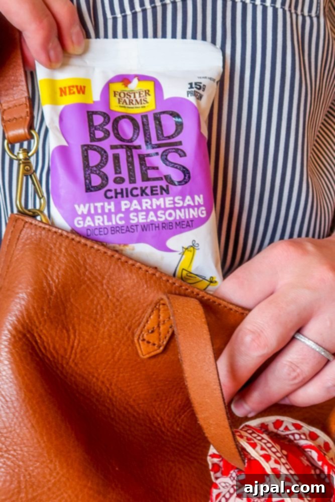 Parmesan Garlic Foster Farms Bold Bites, an easy low-carb on-the-go meal.