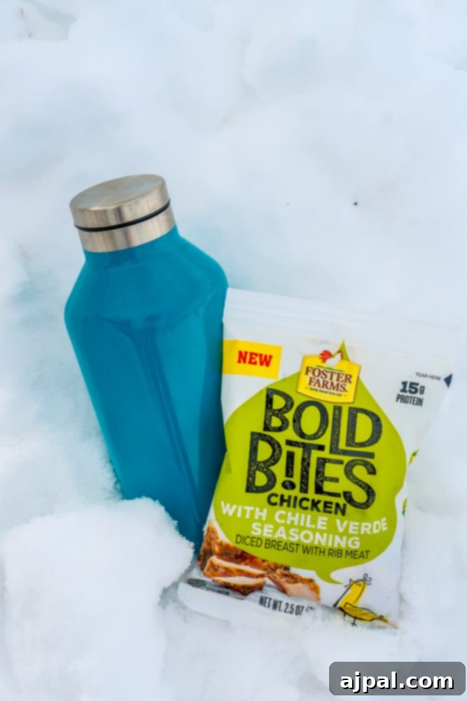 Chile Verde Bold Bites – a convenient and flavorful option for easy on-the-go meals or snacking, perfect for adventurers.