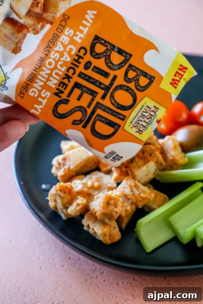 Cajun Foster Farms Bold Bites, a flavorful and protein-rich snack.