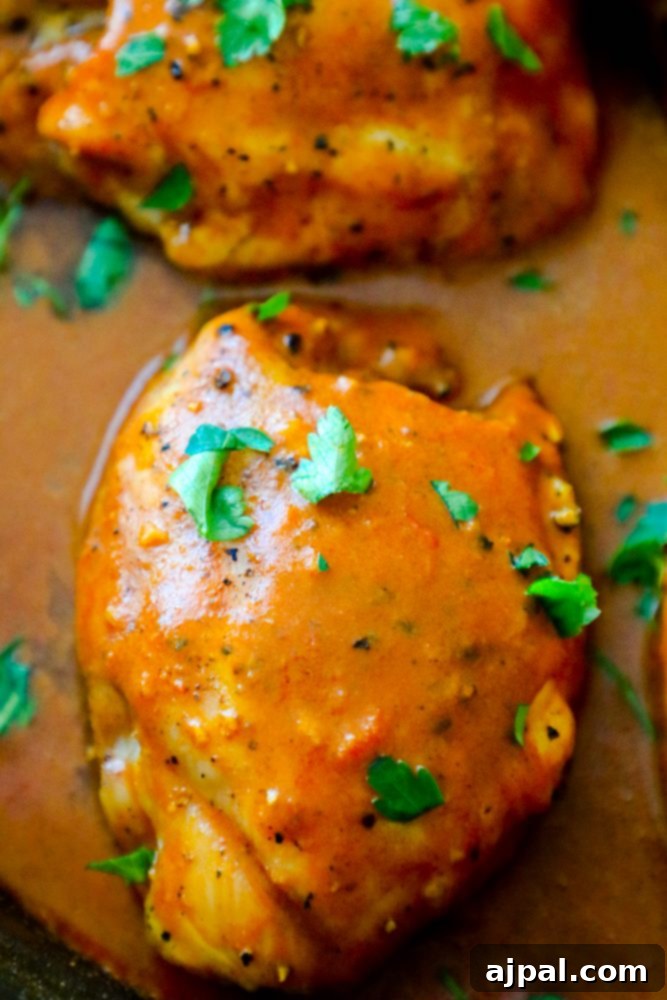 chicken with orange sauce and cilantro on it