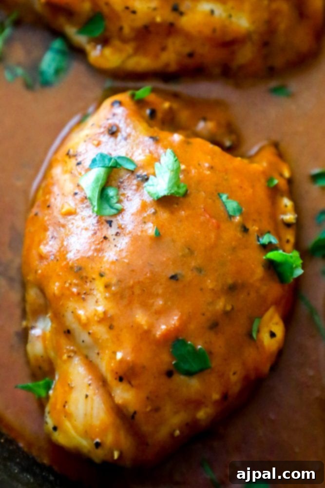 chicken with orange sauce and cilantro on it