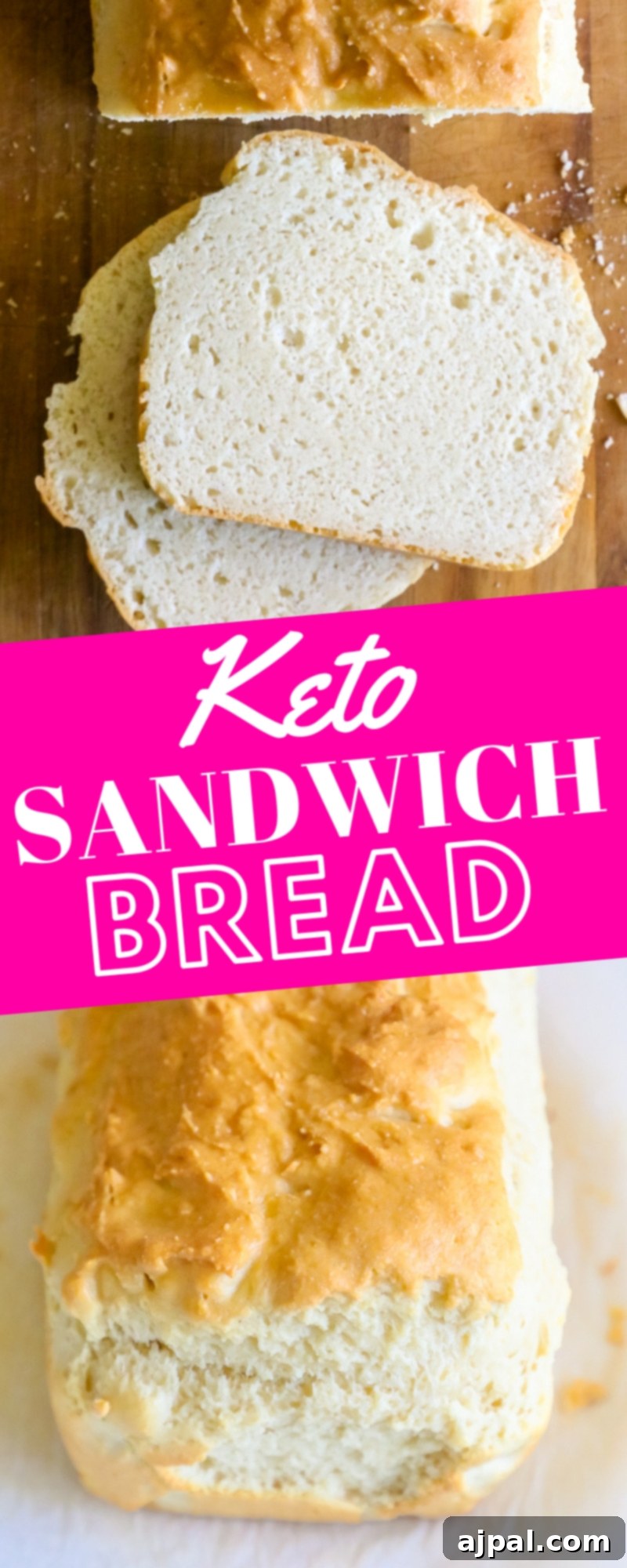 A cutting board with several slices of golden-brown Keto sandwich bread, perfect for any low-carb meal.
